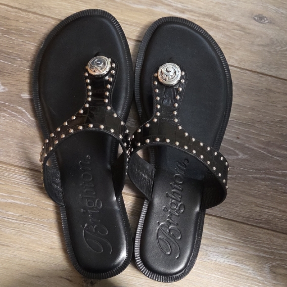 Brighton Black Studded Women's Sandals - Picture 7 of 8